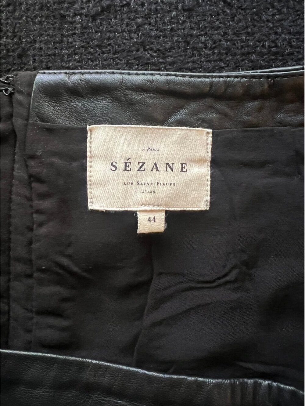 Sezane Harlow Skirt in Goat Leather Size 12 - Picture 7 of 8